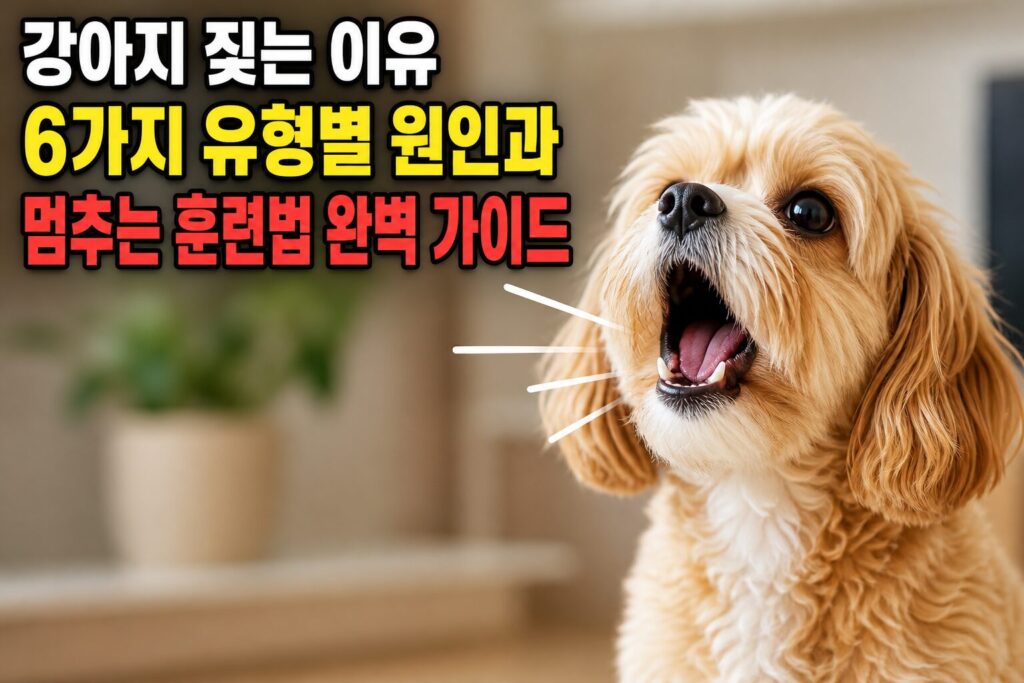 강아지 짖는 이유 6가지 유형별 원인과 멈추는 훈련법 완벽 가이드