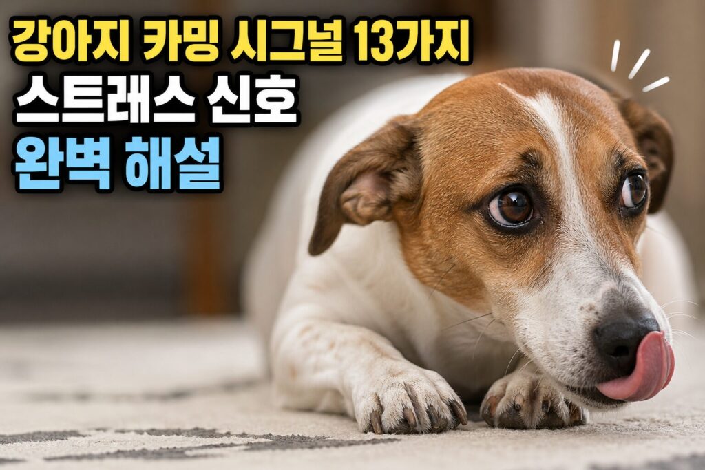 강아지 카밍 시그널 13가지 — 스트레스 신호 완벽 해설