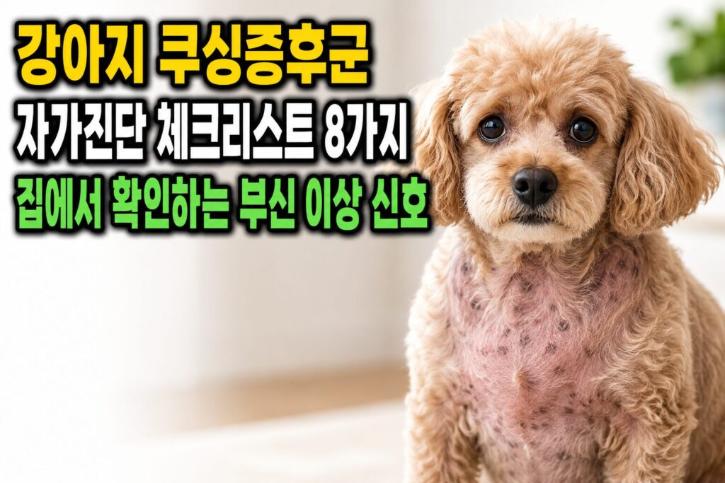 강아지 쿠싱증후군 자가진단 체크리스트 8가지 — 집에서 확인하는 부신 이상 신호