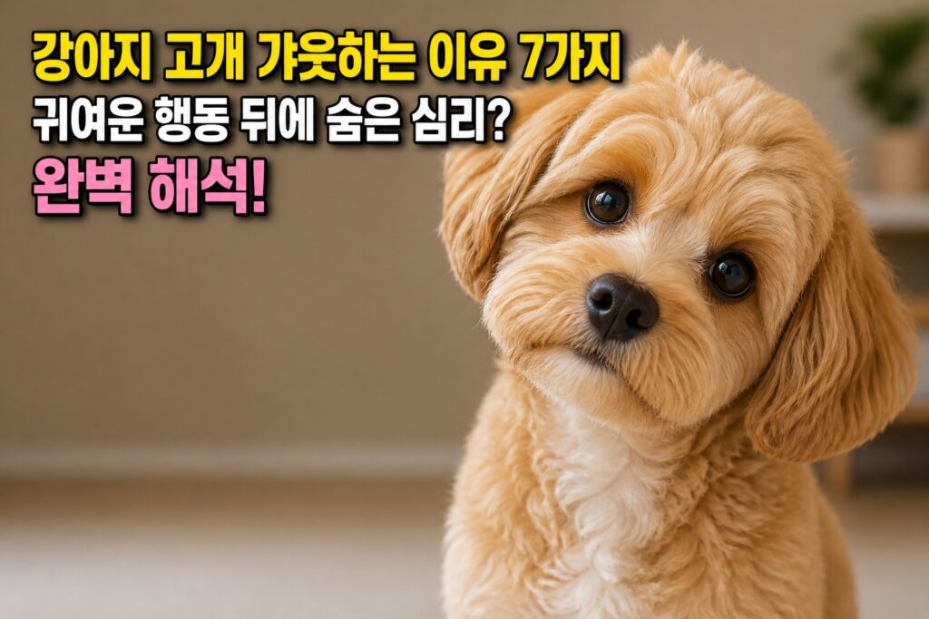 강아지 고개 갸웃하는 이유 7가지 — 귀여운 행동 뒤에 숨은 심리 완벽 해석