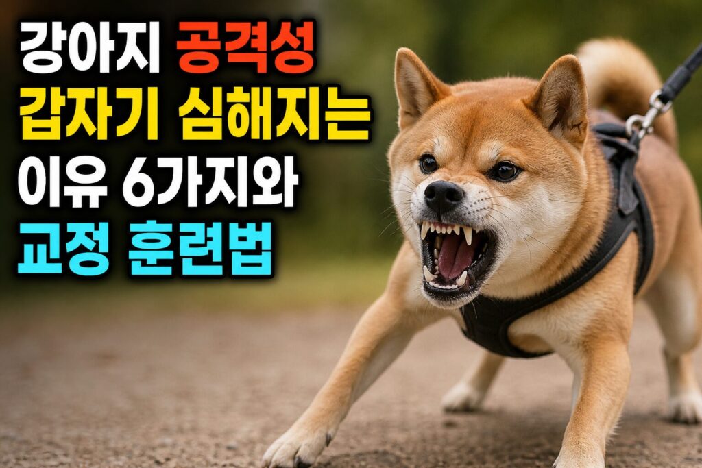 강아지 공격성 갑자기 심해지는 이유 6가지와 교정 훈련법