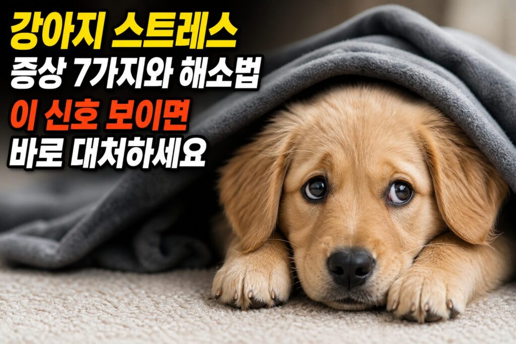강아지 스트레스 증상 7가지와 해소법 — 이 신호 보이면 바로 대처하세요