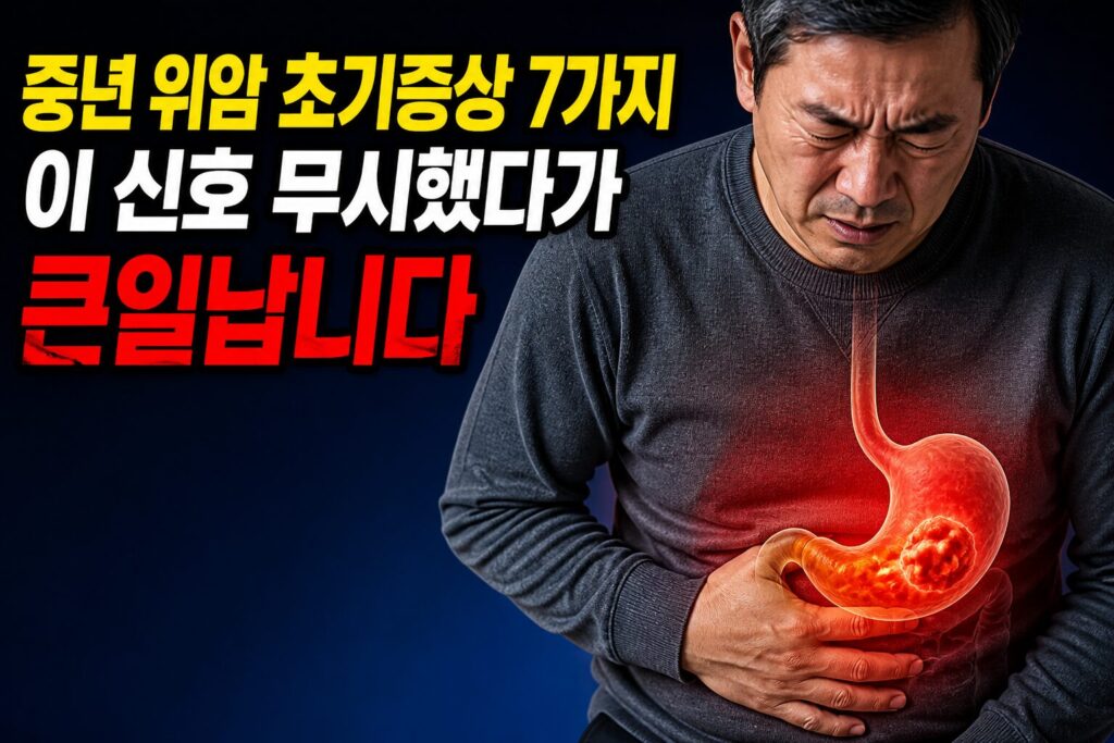 중년 위암 초기증상 7가지 — 이 신호 무시했다가 큰일납니다