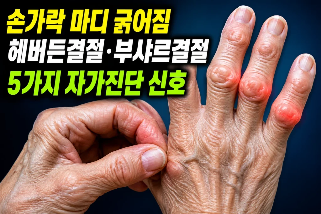 손가락 마디 굵어짐 — 헤버든결절·부샤르결절로 알아보는 5가지 자가진단 신호
