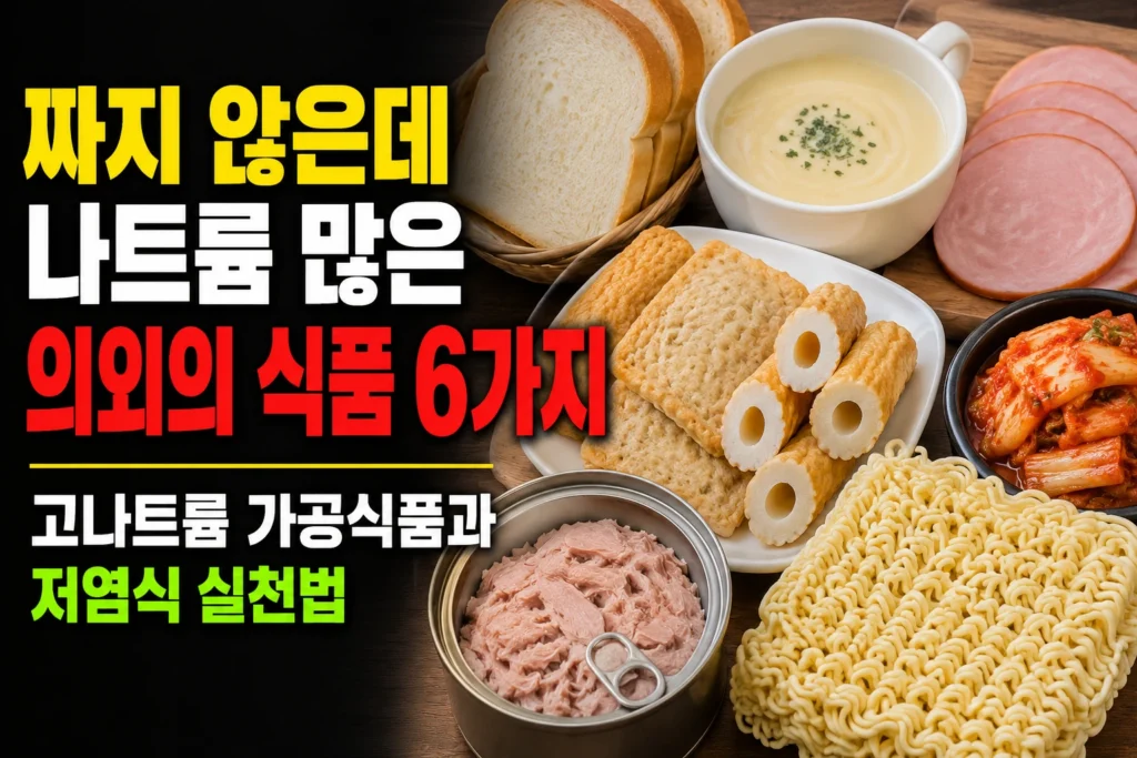 짜지 않은데 나트륨 많은 의외의 식품 6가지 — 고나트륨 가공식품과 저염식 실천법