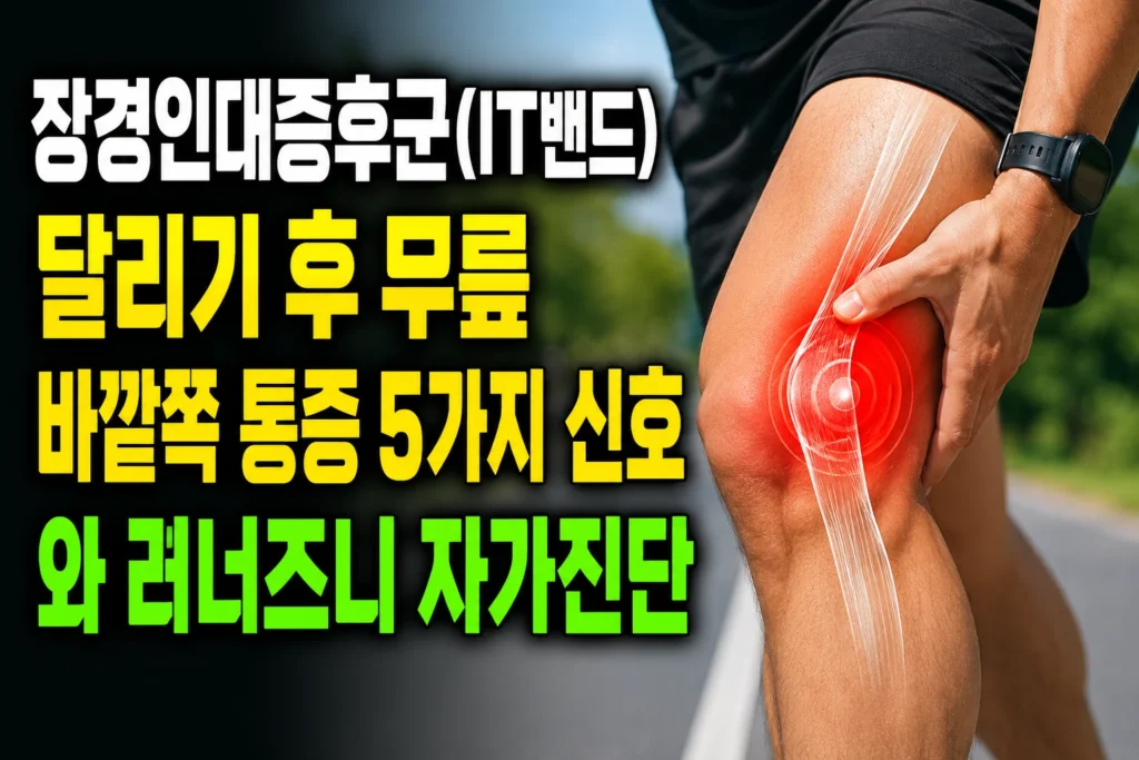 장경인대증후군(IT밴드) — 달리기 후 무릎 바깥쪽 통증 5가지 신호와 러너즈니 자가진단