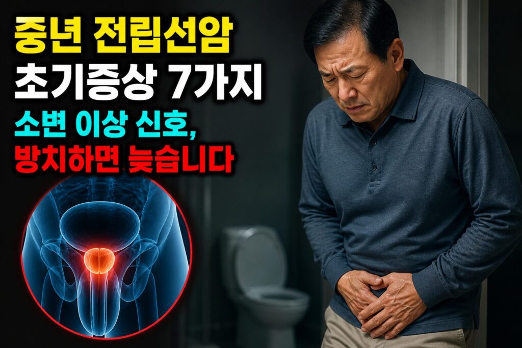 중년 전립선암 초기증상 7가지 — 소변 이상 신호, 방치하면 늦습니다