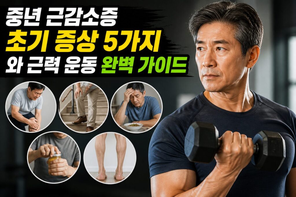 중년 근감소증 초기 증상 5가지와 근력 운동 완벽 가이드