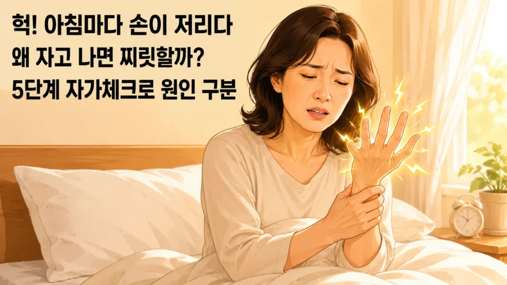 자고 일어나면 손이 저린 이유 5가지 — 부위·시각·회복속도로 가르는 자가체크 5단계