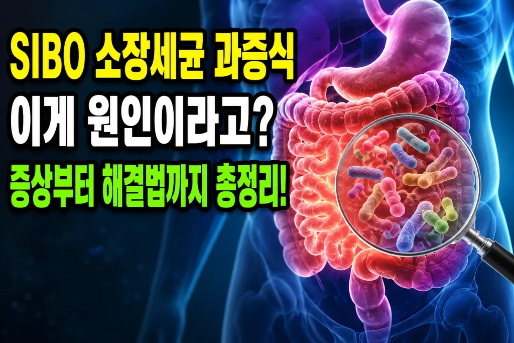 SIBO 소장세균 과증식 — 수소호기검사·리팍시민·저포드맵 식단으로 해결하는 3가지 접근