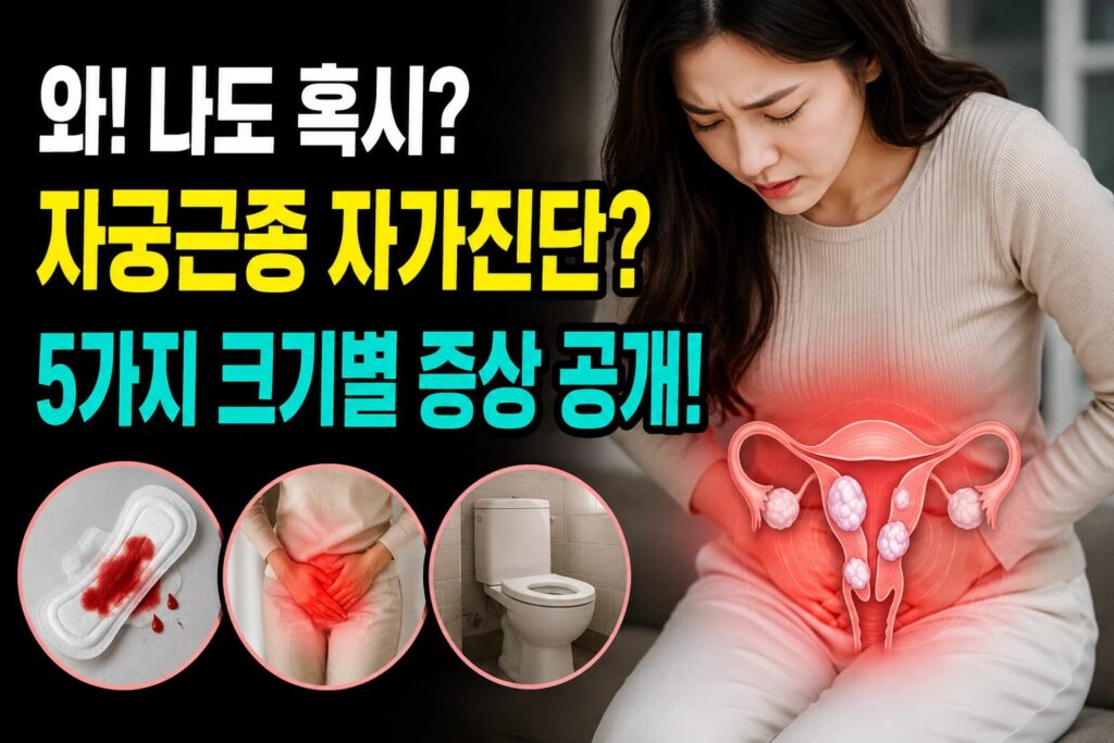 자궁근종 자가진단 — 생리과다·골반압박·빈뇨로 알아보는 5가지 크기별 증상