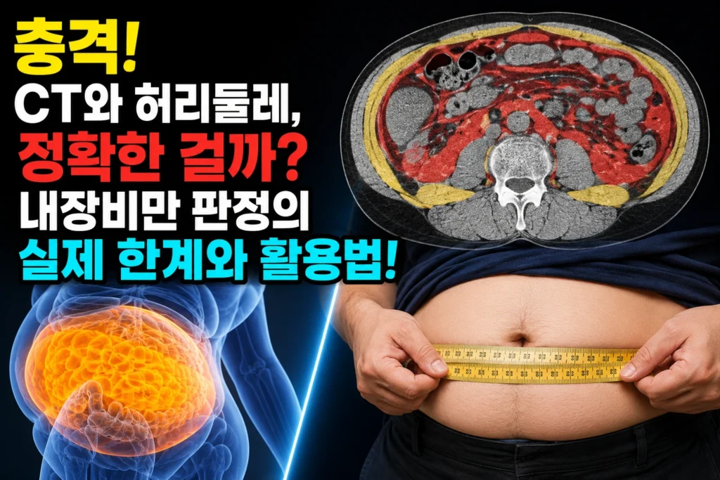 내장지방 CT와 허리둘레 — 내장비만 판정 두 방법의 실제 한계와 활용법