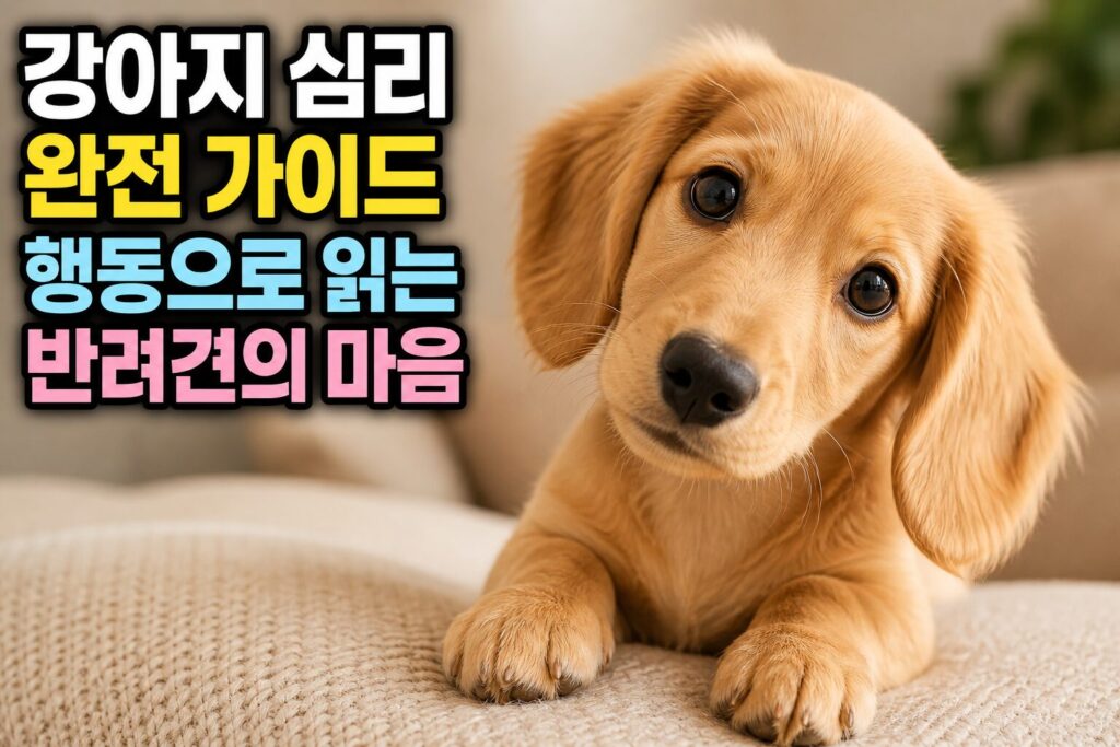 강아지 심리 완전 가이드 – 행동으로 읽는 반려견의 마음