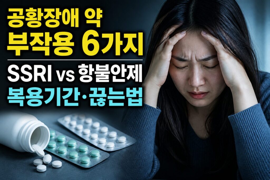 공황장애 약 부작용 6가지｜SSRI vs 항불안제 복용기간·끊는법