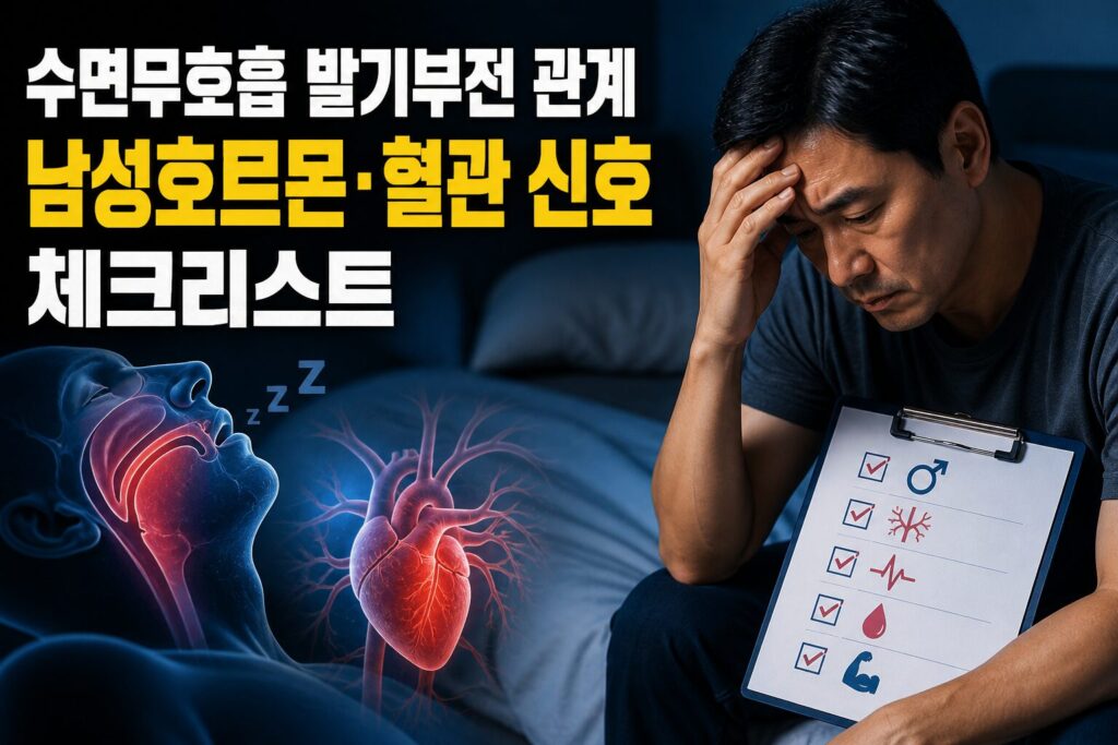 수면무호흡 발기부전 관계 — 남성호르몬·혈관 신호 체크리스트