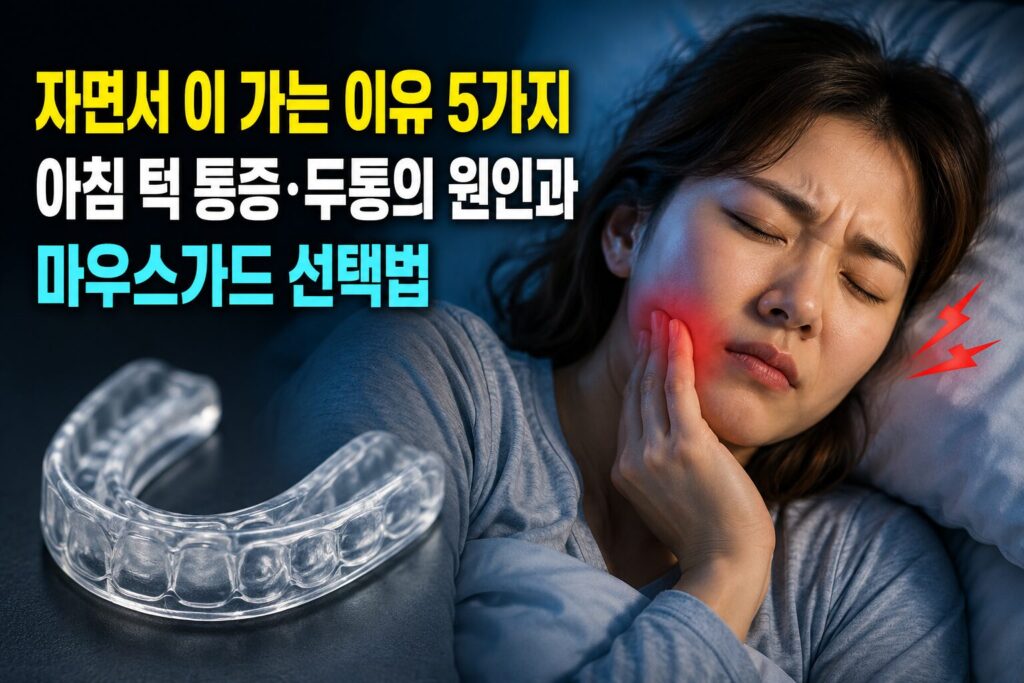 자면서 이 가는 이유 5가지 — 아침 턱 통증·두통의 원인과 마우스가드 선택법