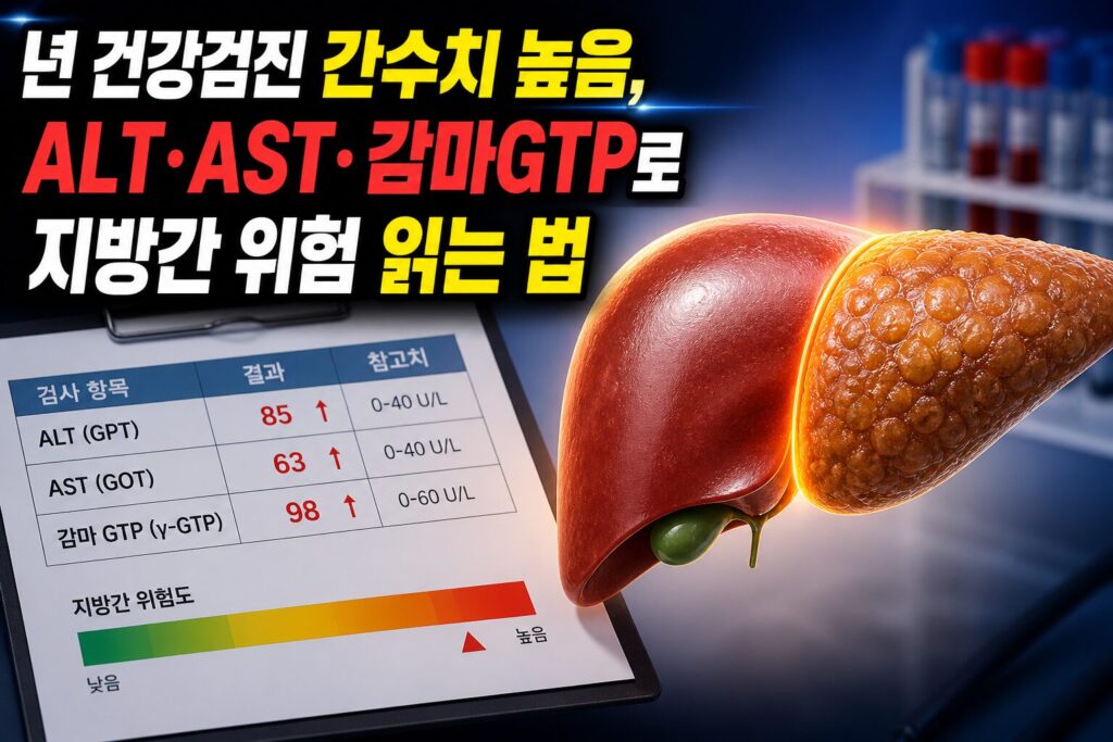 중년 건강검진 간수치 높음, ALT·AST·감마GTP로 지방간 위험 읽는 법